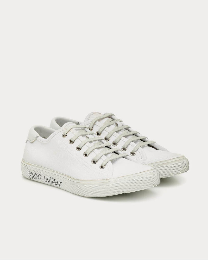 Saint Laurent Malibu canvas Blanc Optique Low Top Sneakers - 2