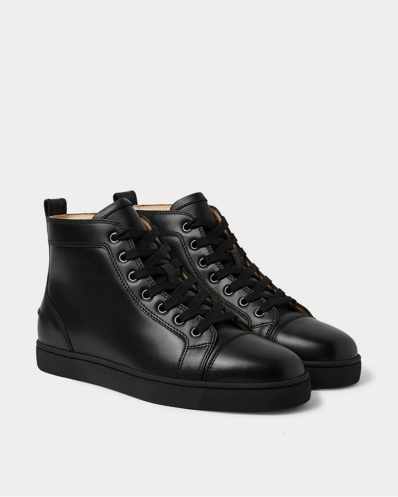 Black Leather high top sneaker