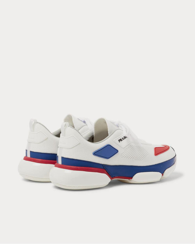 Prada Cloudbust Mesh, Rubber and Leather  White low top sneakers - 4