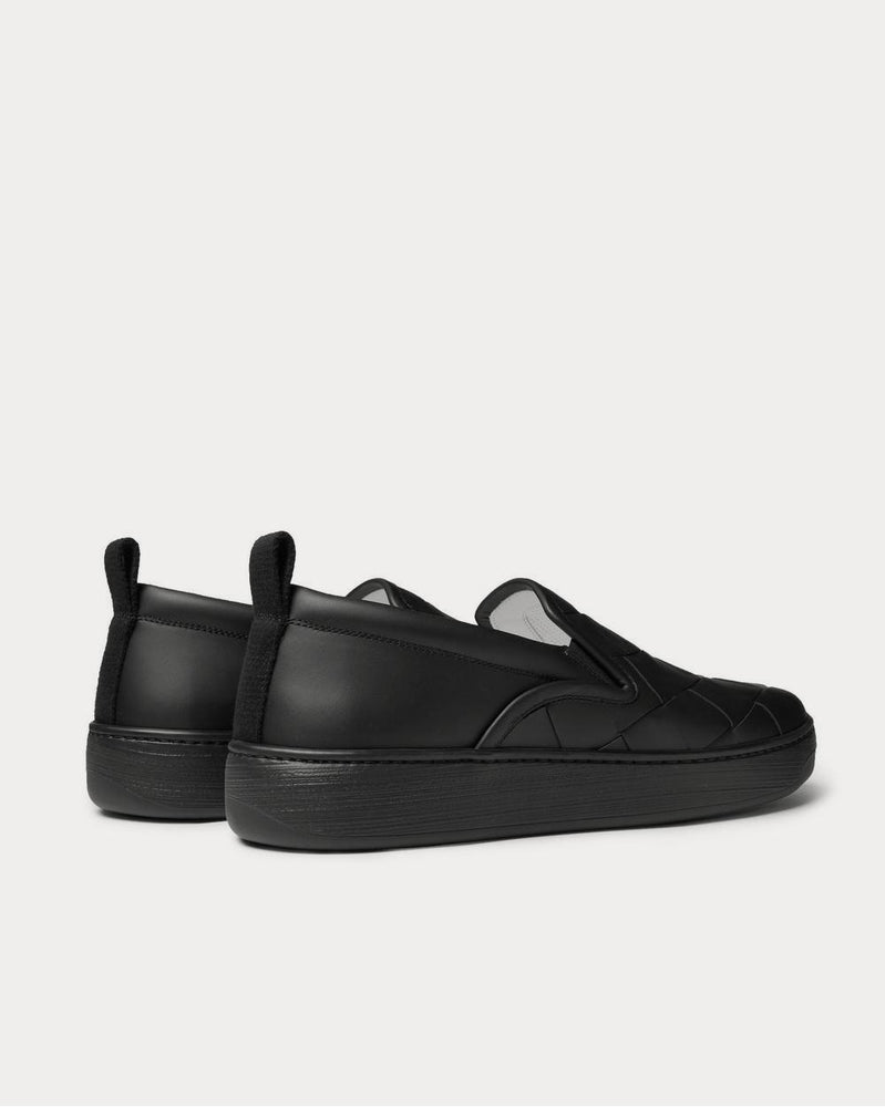 Bottega Veneta Dodger Intrecciato Leather  Black slip on sneakers - 4