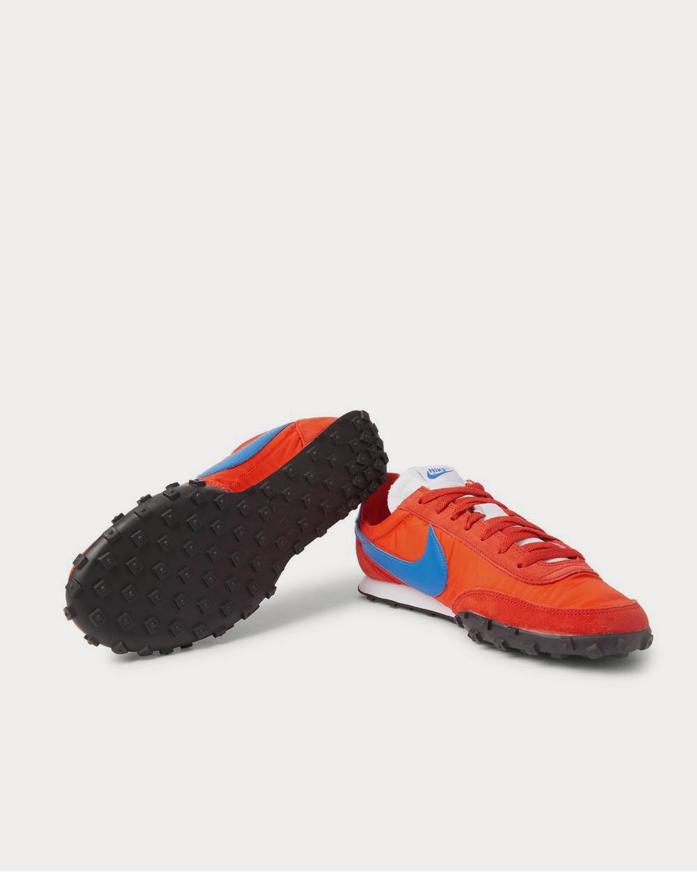 Nike Waffle Racer Leather-Trimmed Shell and Suede  Red low top sneakers - 3