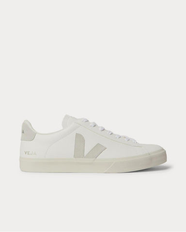 Veja Campo Suede-Trimmed Leather  White low top sneakers