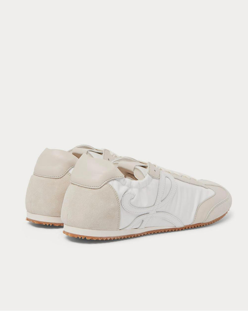 Loewe Ballet Leather and Suede-Trimmed Nylon  White low top sneakers - 3