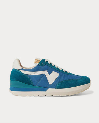 Visvim FKT Runner Suede- and Leather-Trimmed Nylon-Blend  Blue low top sneakers