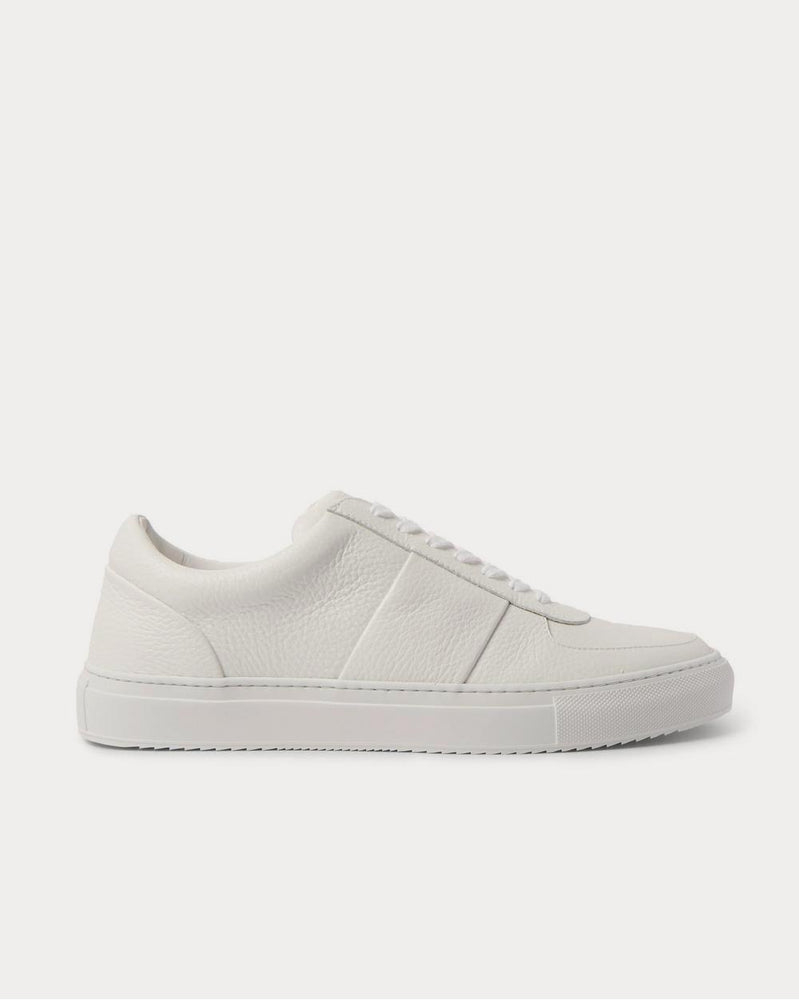 Mr P. Larry Full-Grain Leather  White low top sneakers - 1