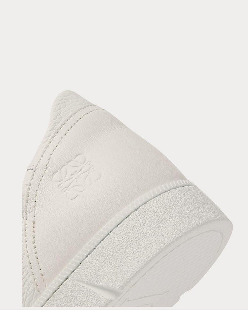 Loewe Smooth and Full-Grain Leather  White low top sneakers - 4