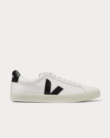 Veja Esplar Rubber-Trimmed Leather  White low top sneakers