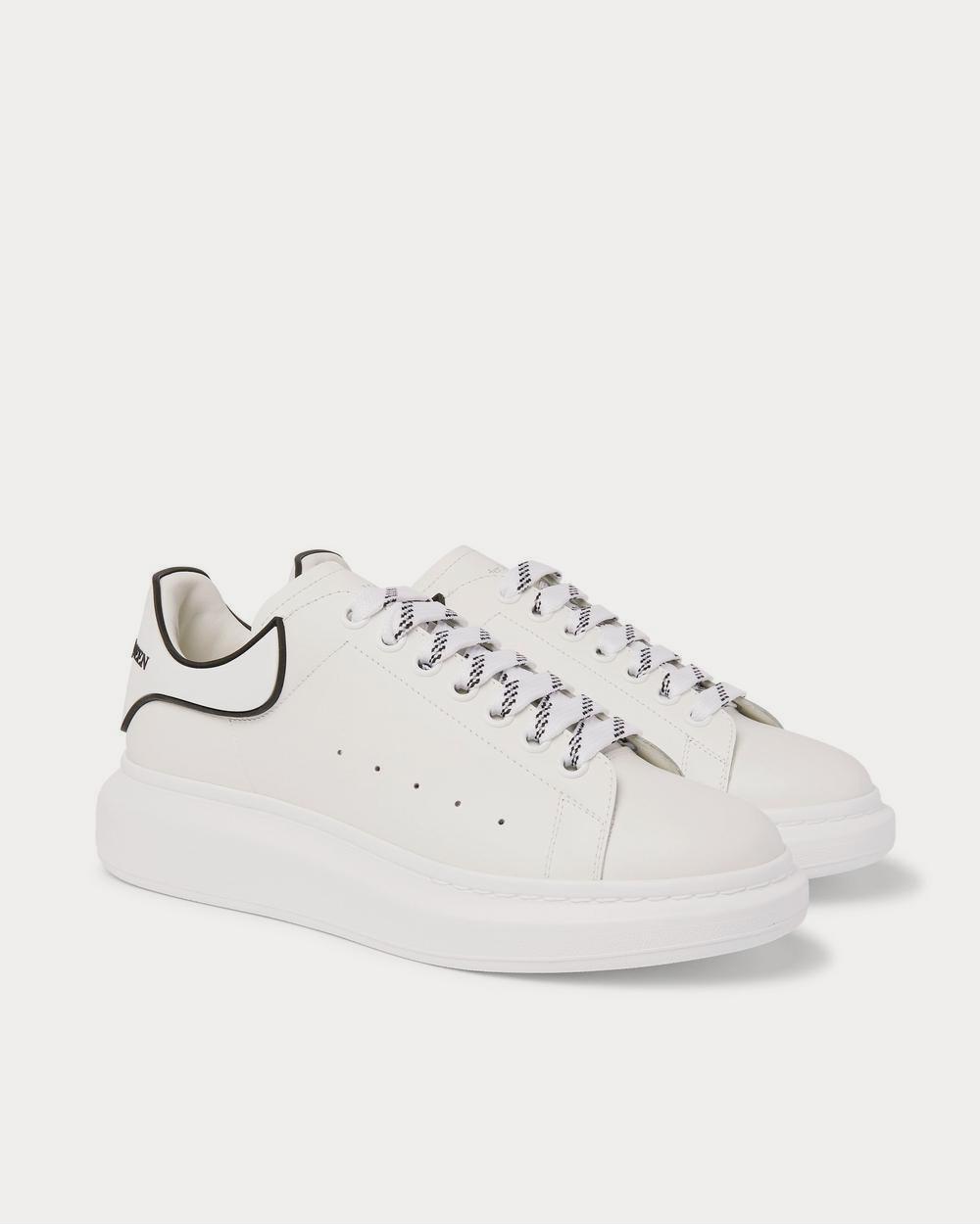 Alexander McQueen Exaggerated-Sole Rubber-Trimmed Leather  White low top sneakers - 2