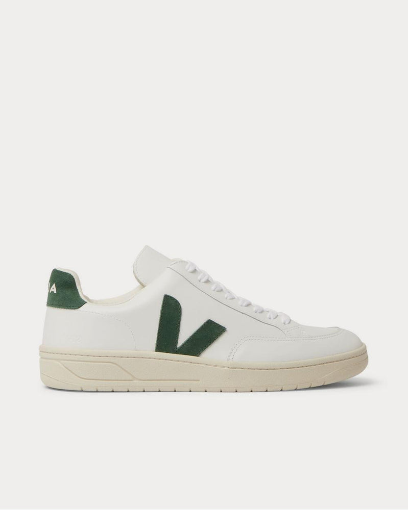 Veja V-12 Suede-Trimmed Leather  White low top sneakers - 1