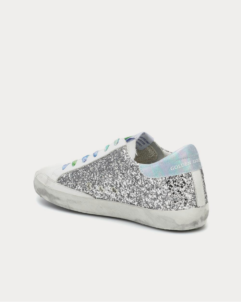 Golden Goose Superstar Silver Glitter Low Top Sneakers - 3