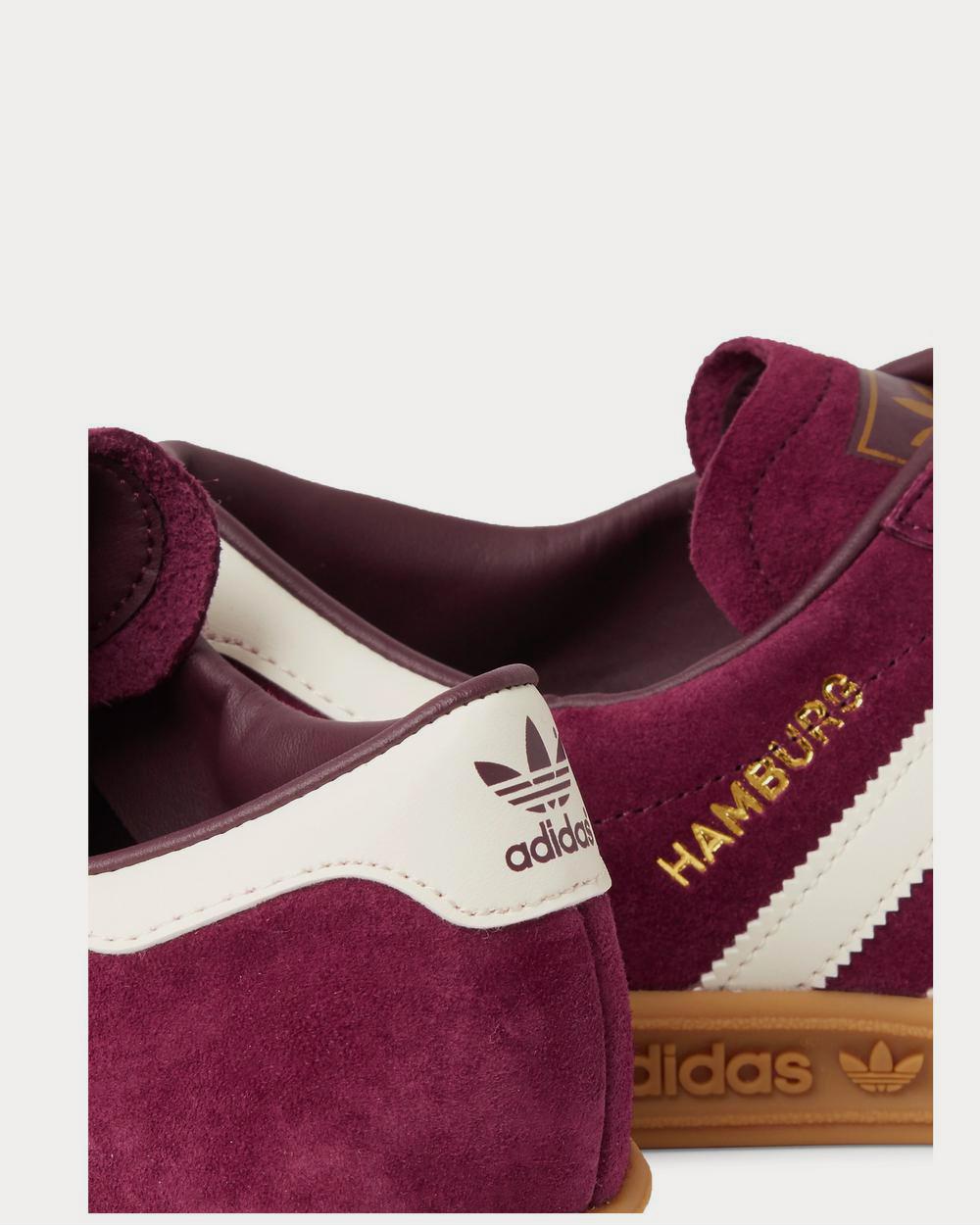 Adidas Hamburg Leather Trimmed Suede Burgundy low top sneakers Sneak in Peace