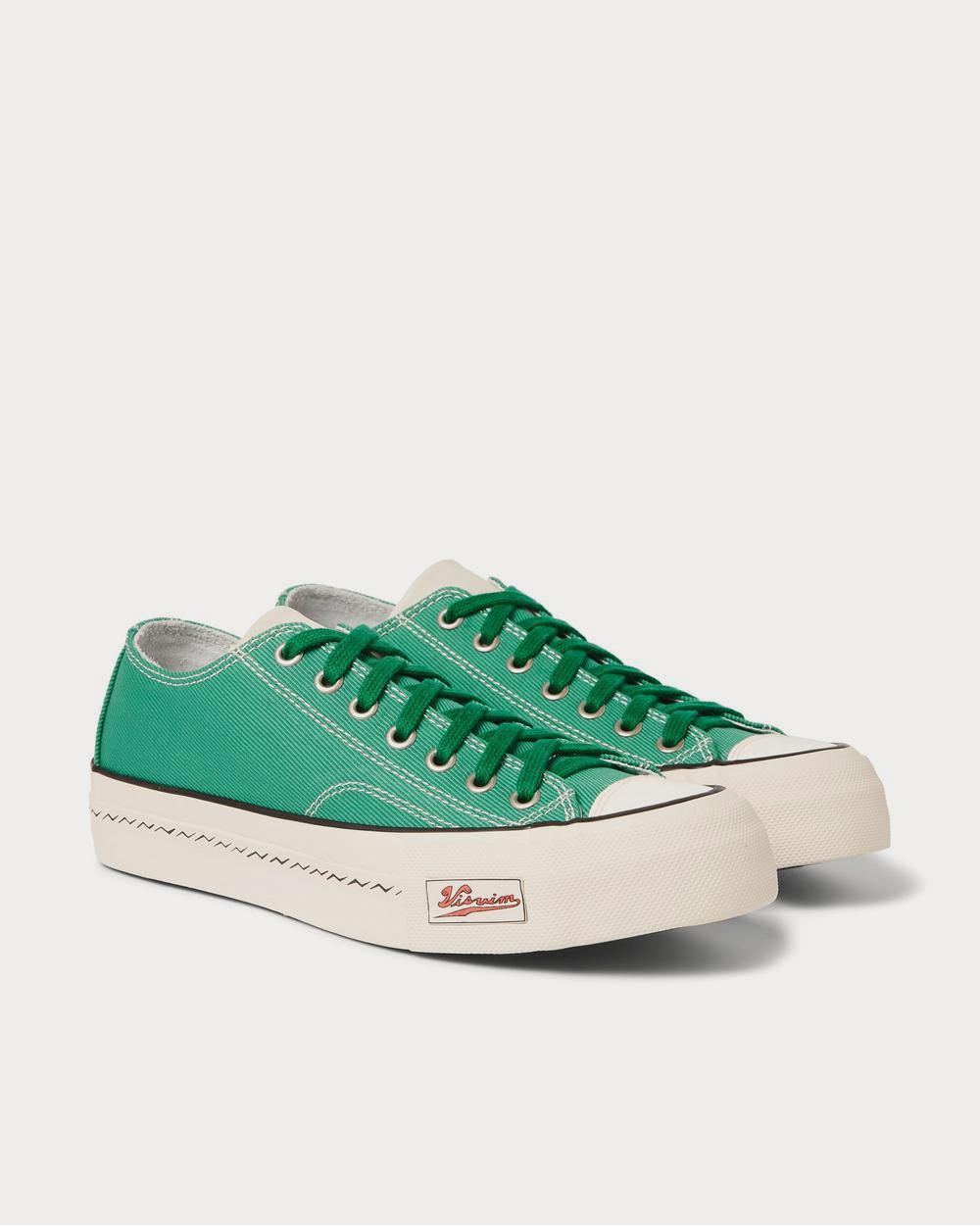 Visvim Skagway Leather-Trimmed Canvas  Green low top sneakers - 2