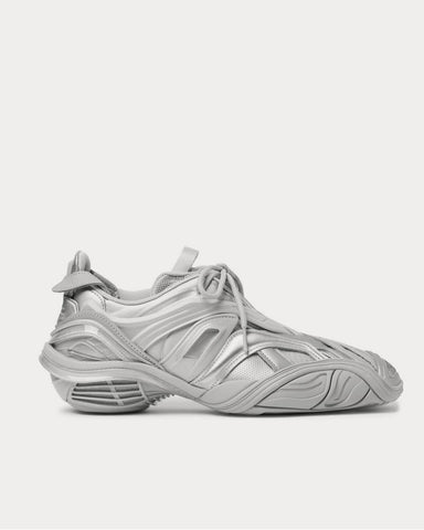 Balenciaga Tyrex Nylon, Mesh, Faux Leather and Rubber  Silver low top sneakers