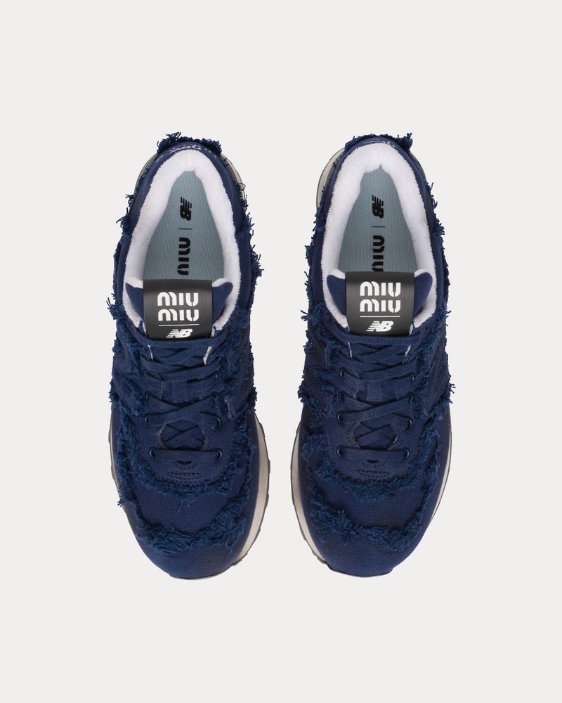 New Balance x Miu Miu 574 Denim Royal Blue Low Top Sneakers - 2