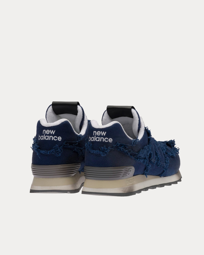 New Balance x Miu Miu 574 Denim Royal Blue Low Top Sneakers - 4