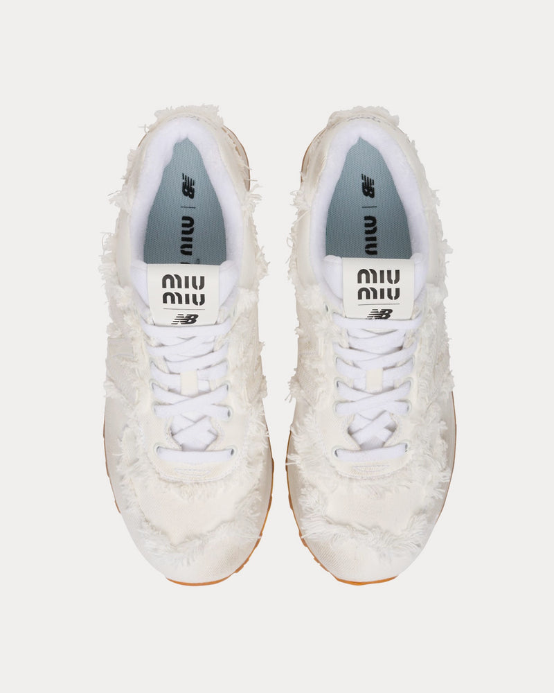 New Balance x Miu Miu 574 Denim White Low Top Sneakers - 2