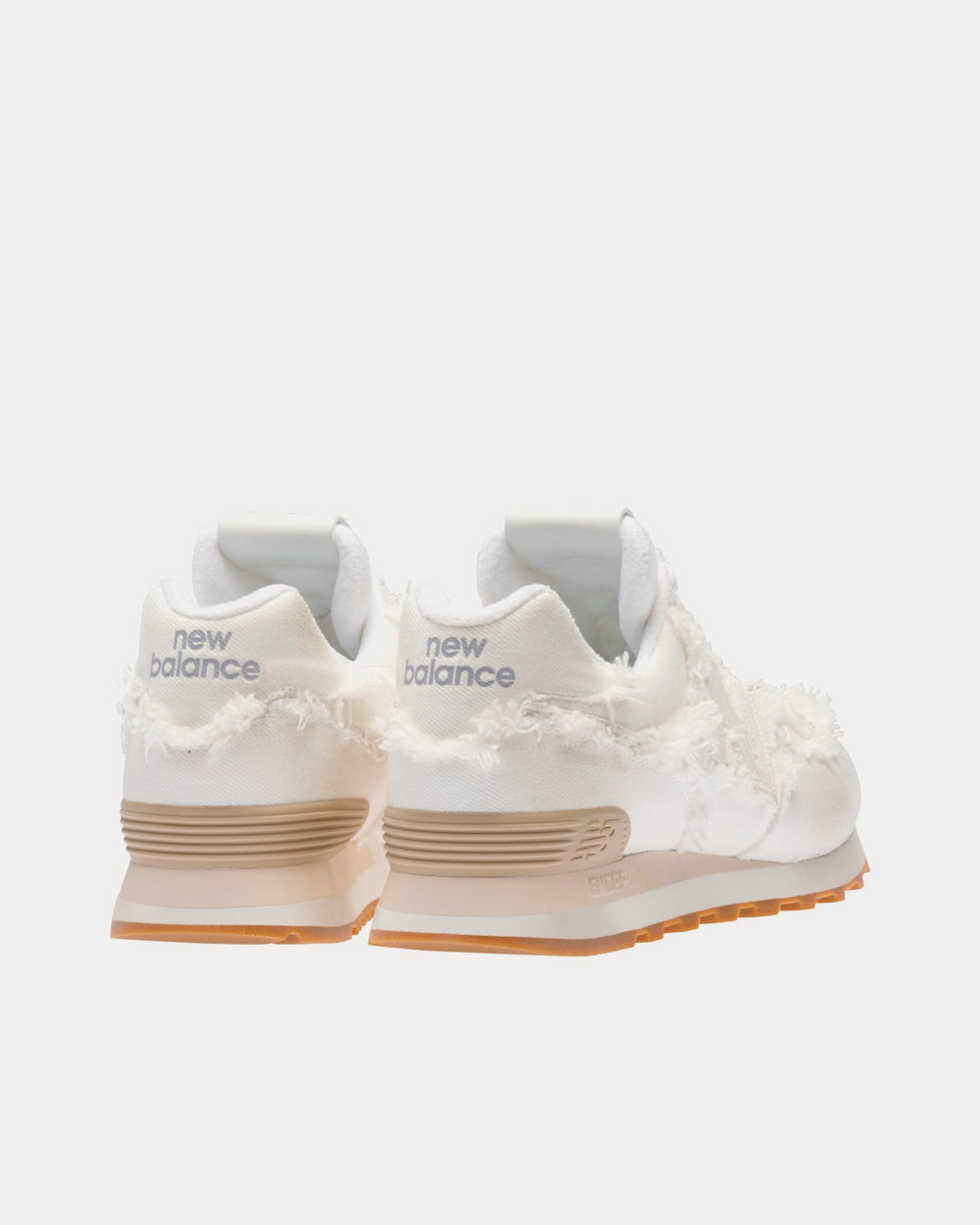 New Balance x Miu Miu 574 Denim White Low Top Sneakers - 4