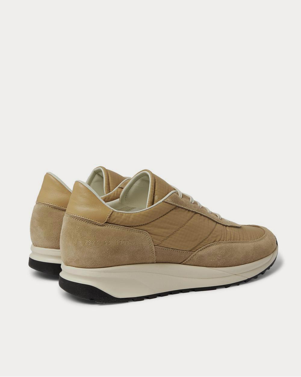 Common Projects Track Classic Leather-Trimmed Suede and Ripstop  Brown low top sneakers - 3