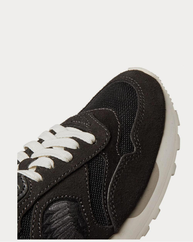 Visvim Roland Leather-Trimmed Suede and Mesh  Black low top sneakers - 5