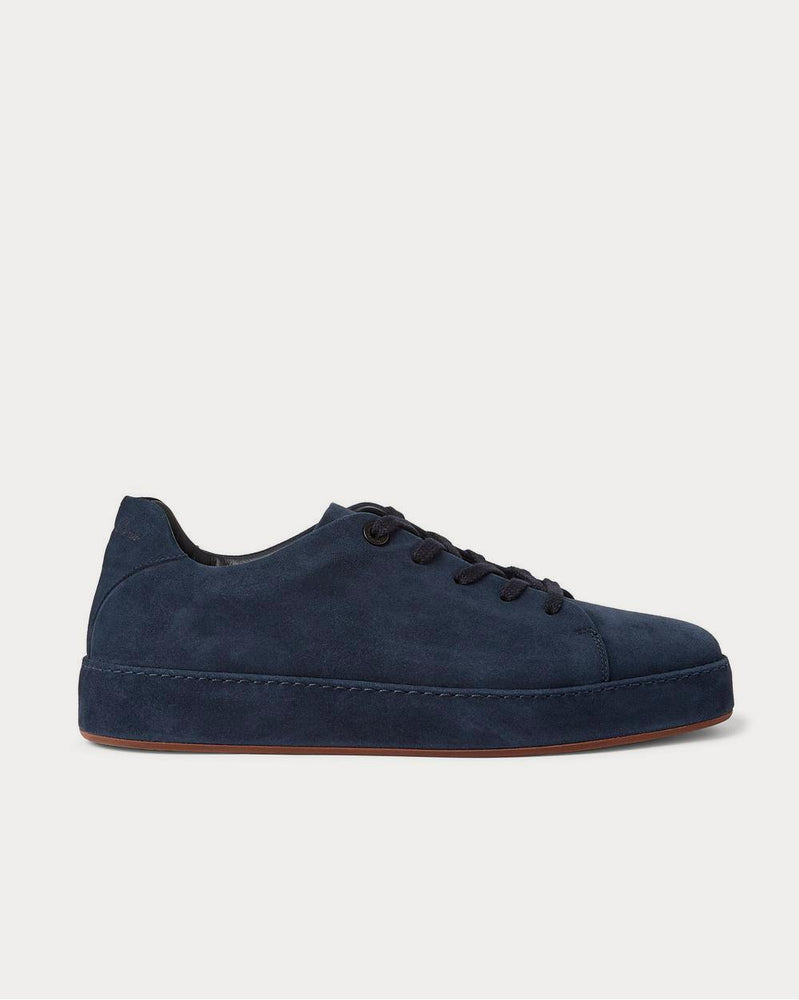 Loro Piana Nuages Suede  Navy low top sneakers - 1