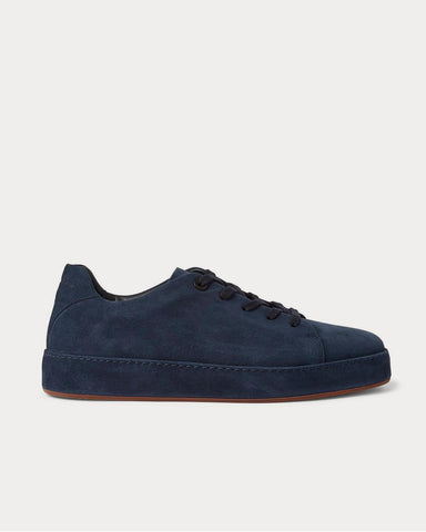 Loro Piana Nuages Suede  Navy low top sneakers