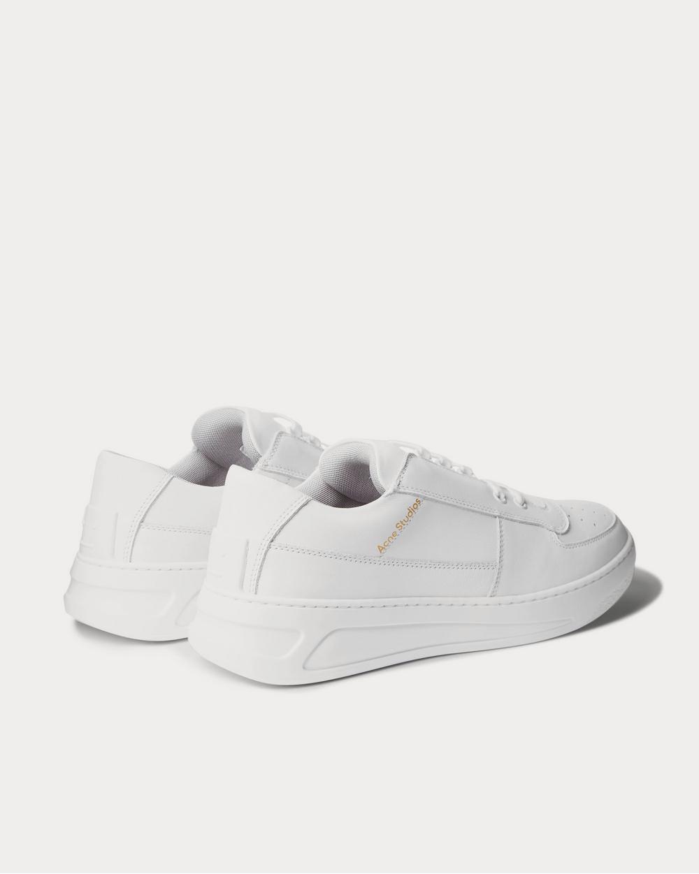 Acne Studios Leather  White Low Top Sneakers - 3