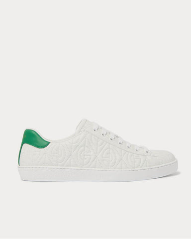 Gucci Ace G Rhombus Quilted Leather  White low top sneakers