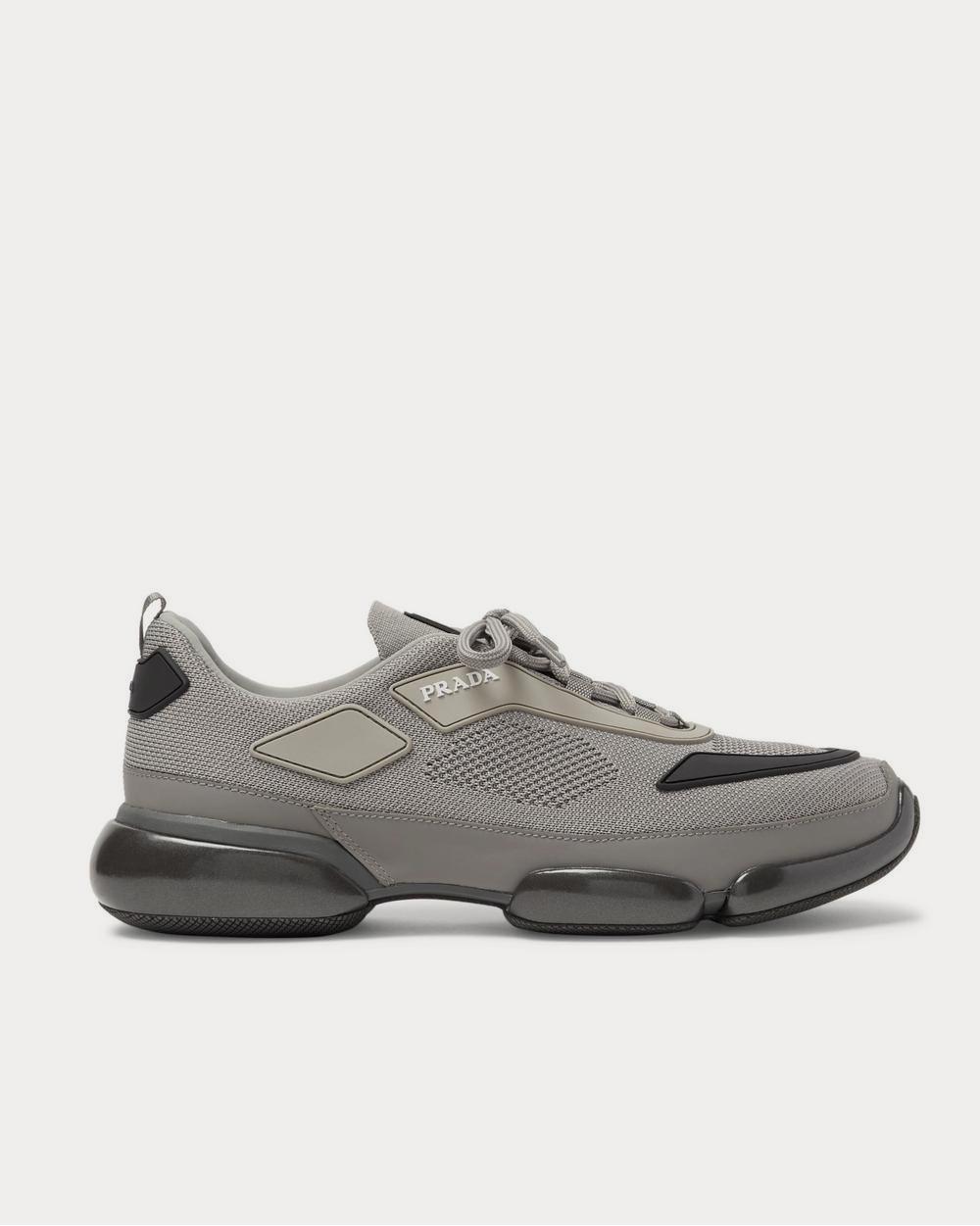 Prada Cloudbust Mesh, Rubber and Leather  Gray low top sneakers - 1