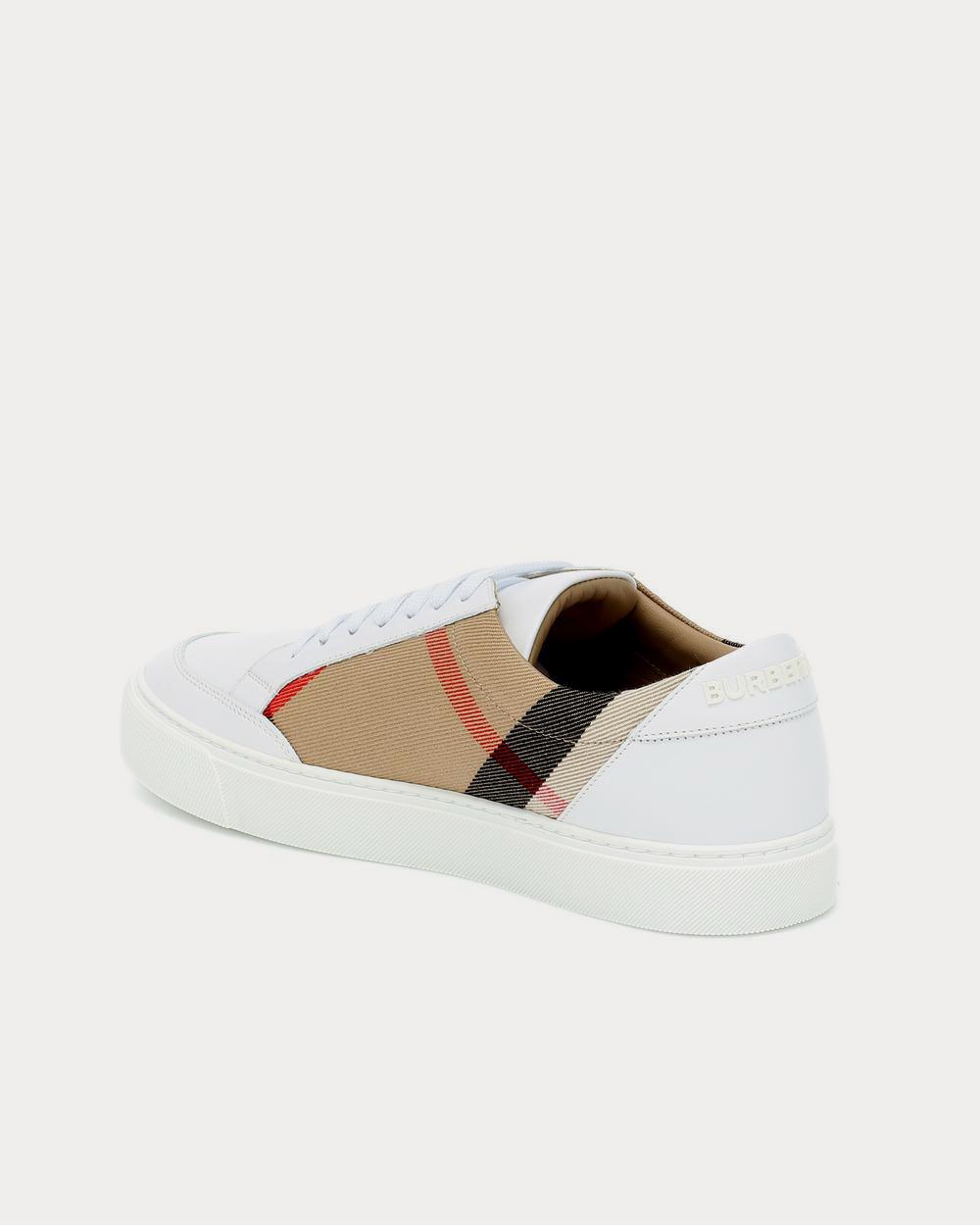 Burberry House Check leather-trimmed House Check Low Top Sneakers - 3