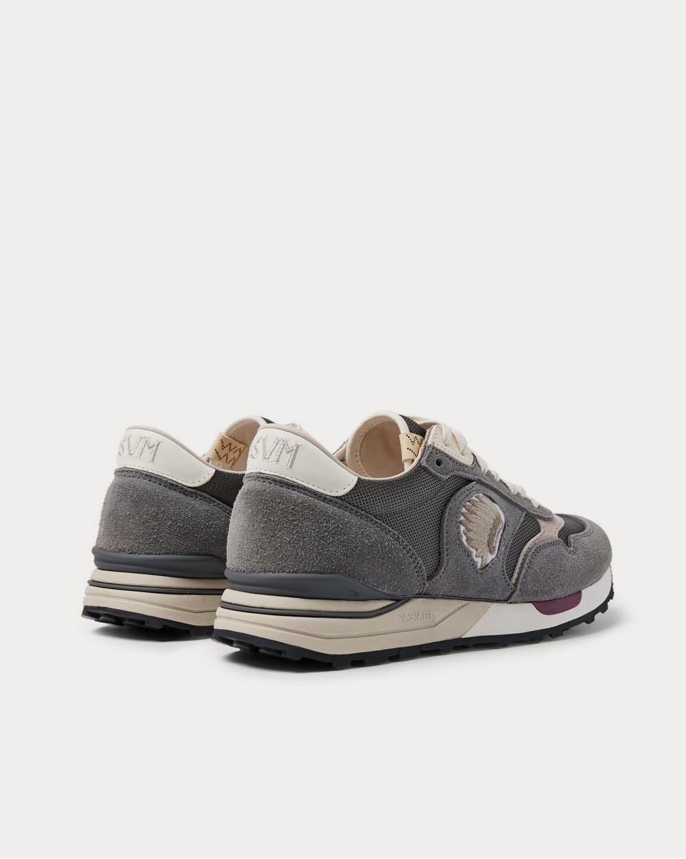 Visvim Roland Leather-Trimmed Suede and Mesh  Gray low top sneakers - 4