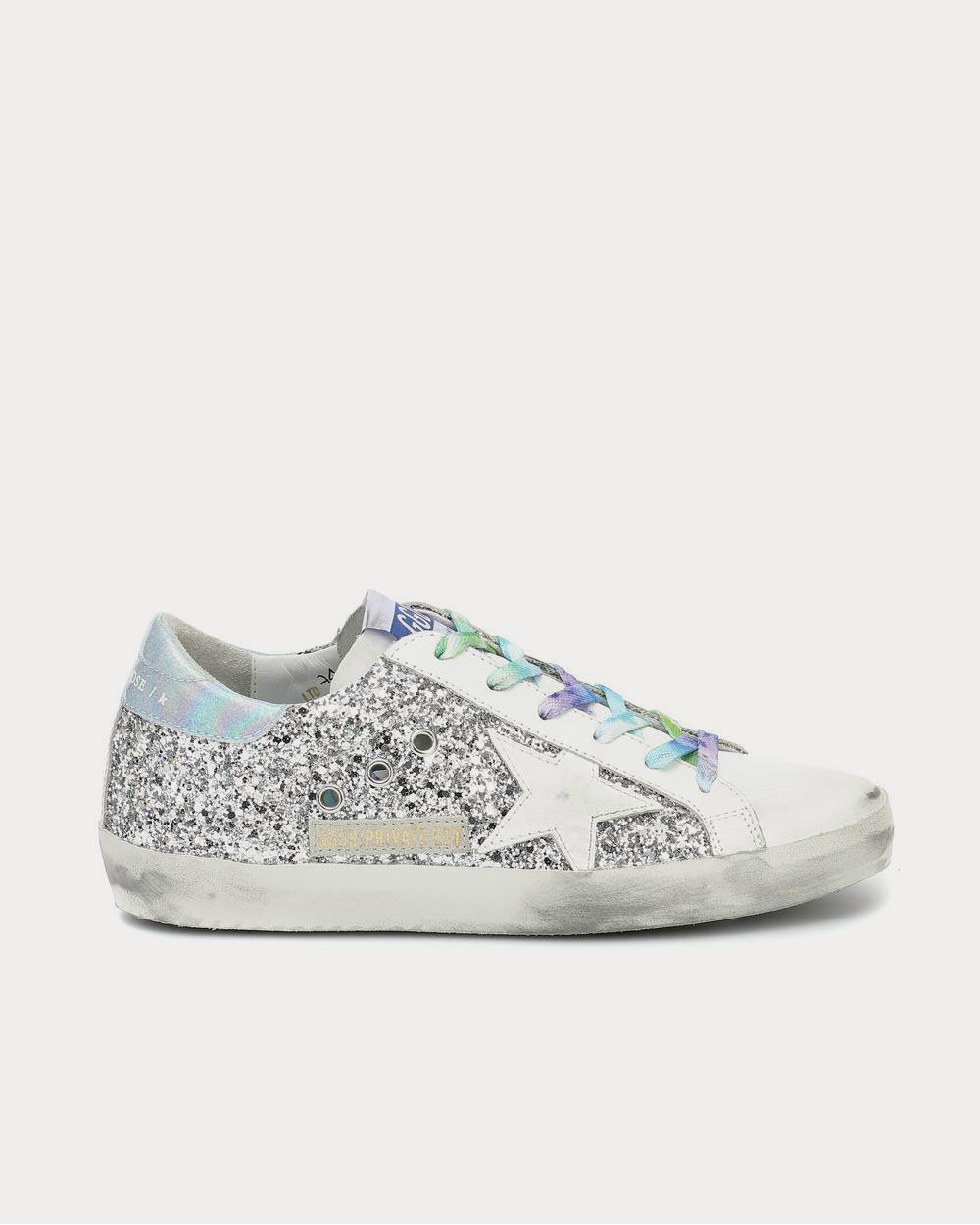 Golden Goose Superstar Silver Glitter Low Top Sneakers - 1