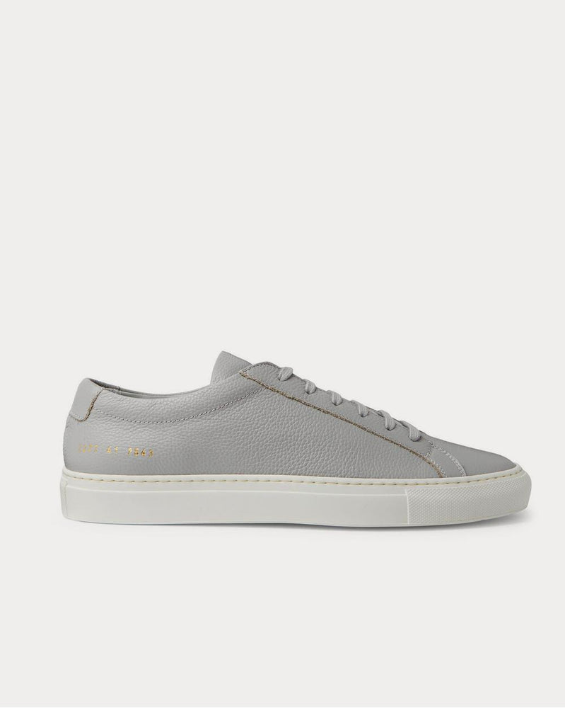 Common Projects Achilles Pebble-Grain Leather  Gray low top sneakers - 1