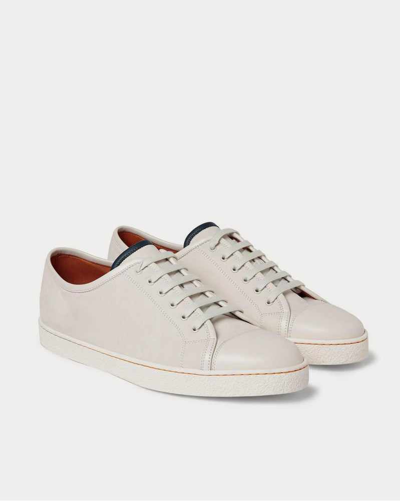 John Lobb Levah Cap-Toe Brushed-Leather  Neutral low top sneakers - 2