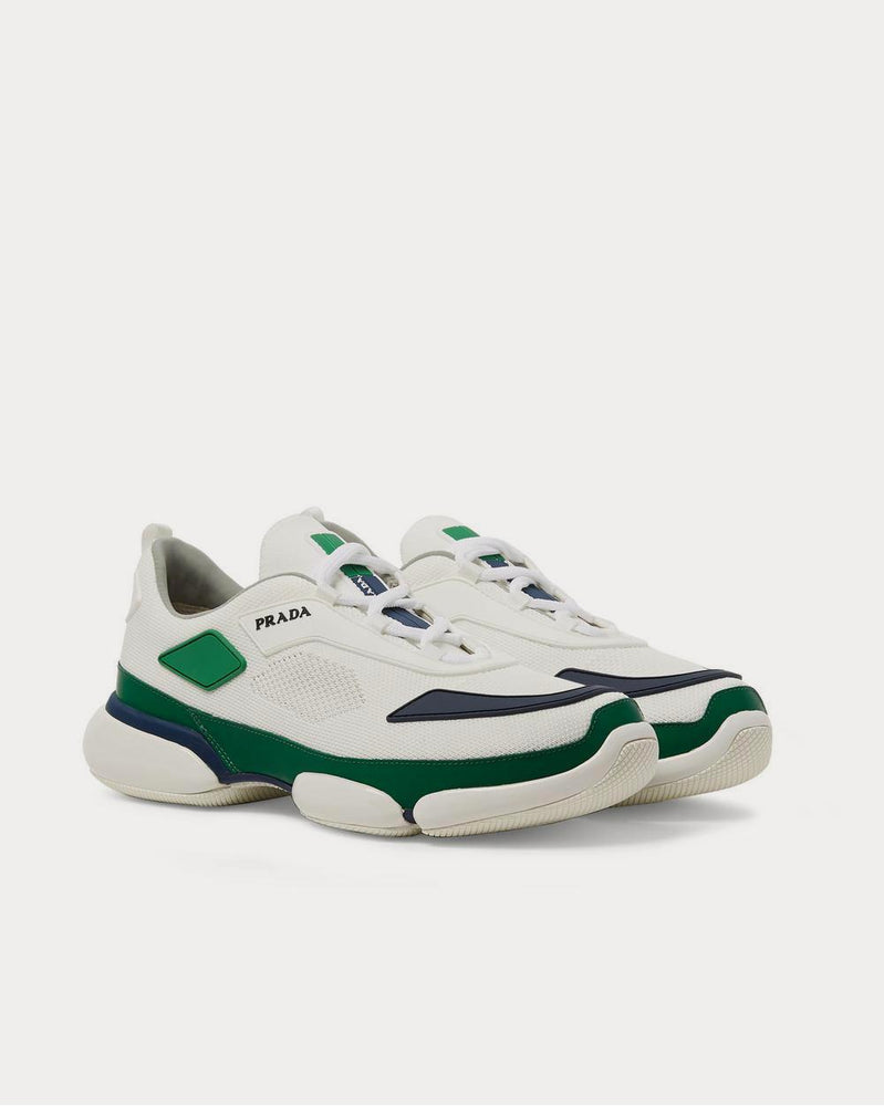 Prada Cloudbust Mesh, Rubber and Leather  White low top sneakers - 2