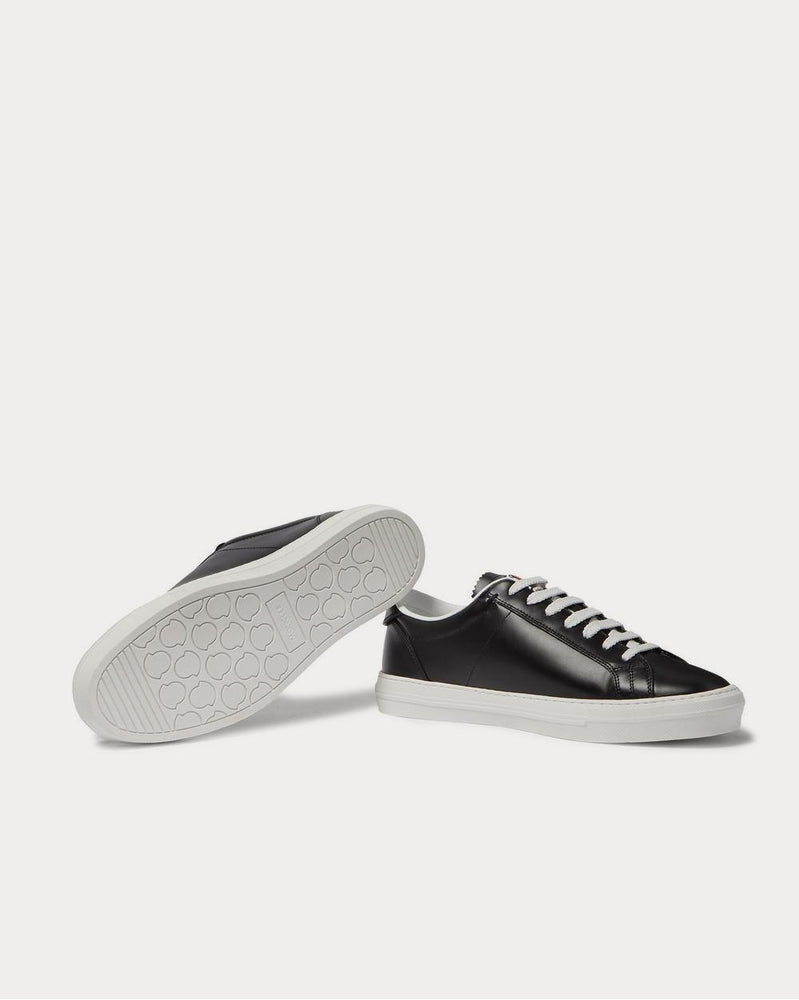 Moncler Monaco Leather  Black low top sneakers - 3