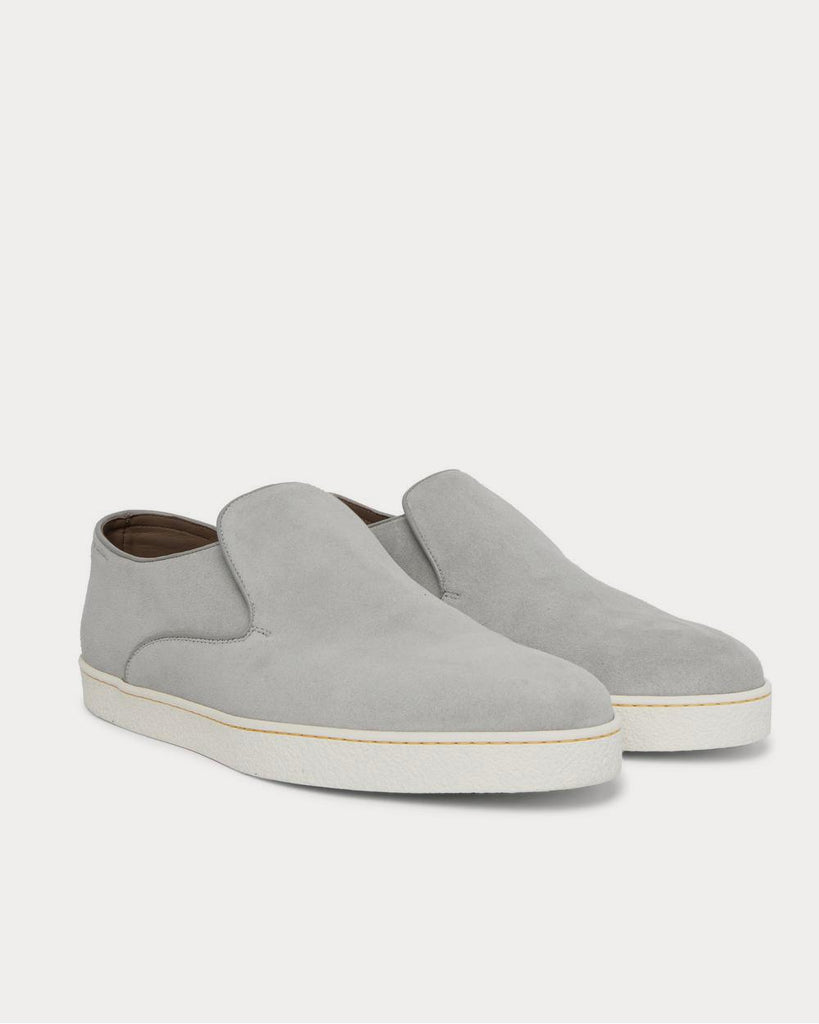 John Lobb Haven Suede Slip-On Gray low top sneakers - Sneak in Peace