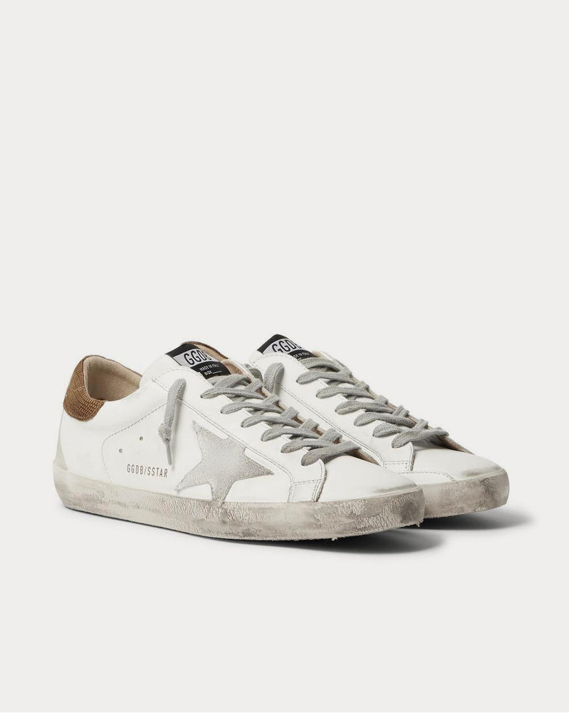 Golden Goose Superstar Distressed Leather and Suede  White low top sneakers - 2