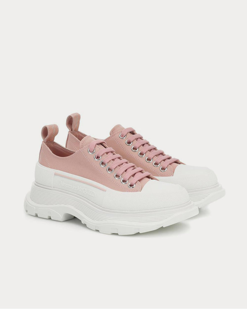 Alexander McQueen Tread Slick canvas platform Magnolia Low Top Sneakers - 2