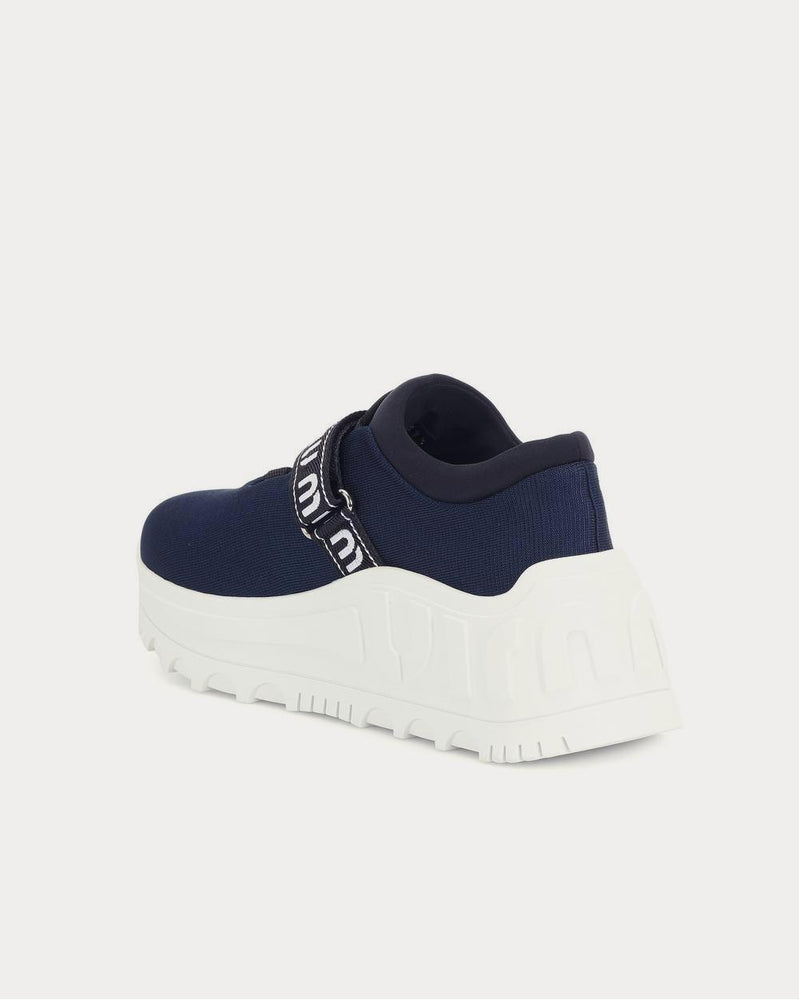 Miu Miu Platform Bleu Low Top Sneakers - 3