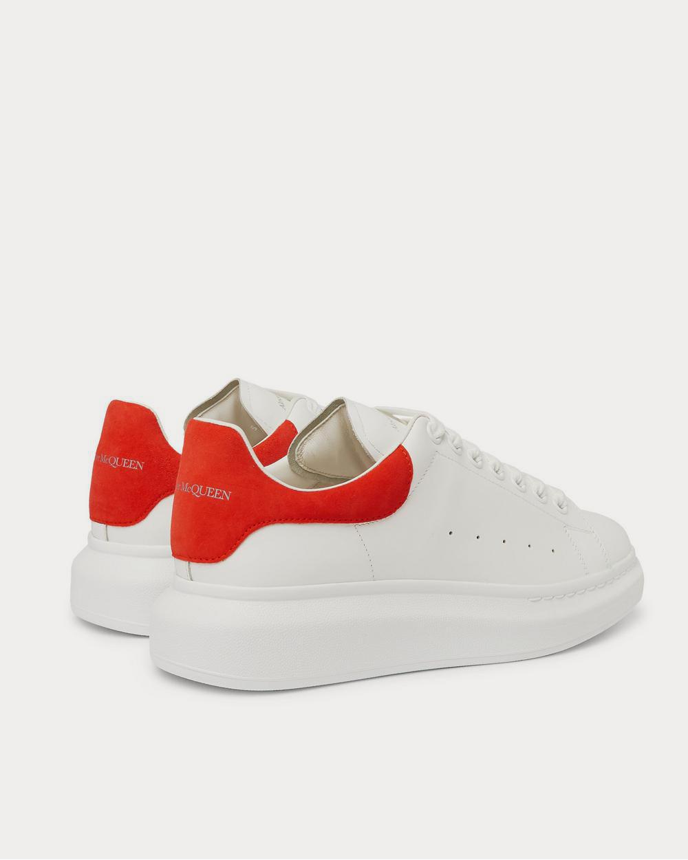 Alexander McQueen Exaggerated-Sole Suede-Trimmed Leather  White low top sneakers - 3