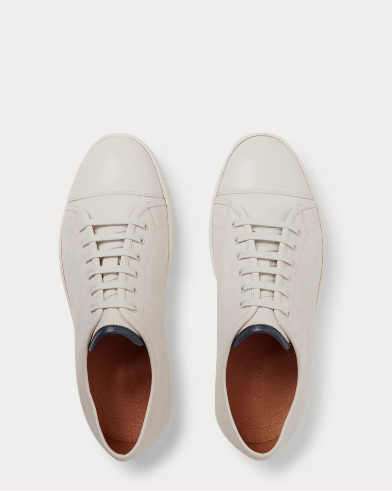 John Lobb Levah Cap-Toe Brushed-Leather  Neutral low top sneakers - 6