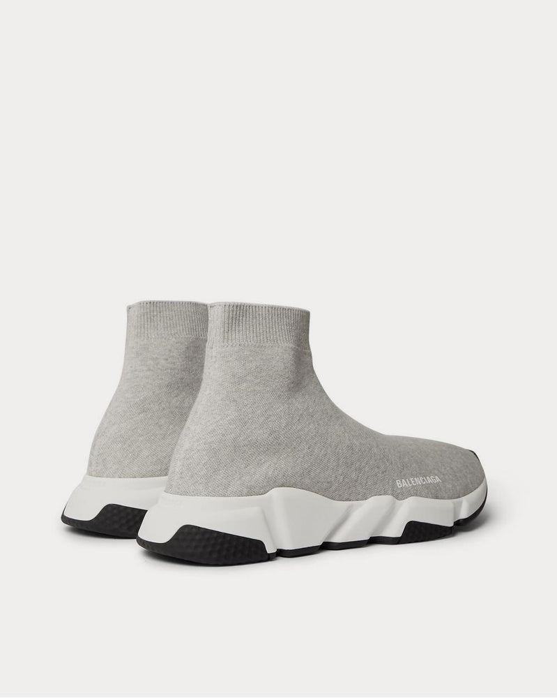 Balenciaga Speed Sock Stretch-Knit Slip-On  Gray high top sneakers - 4