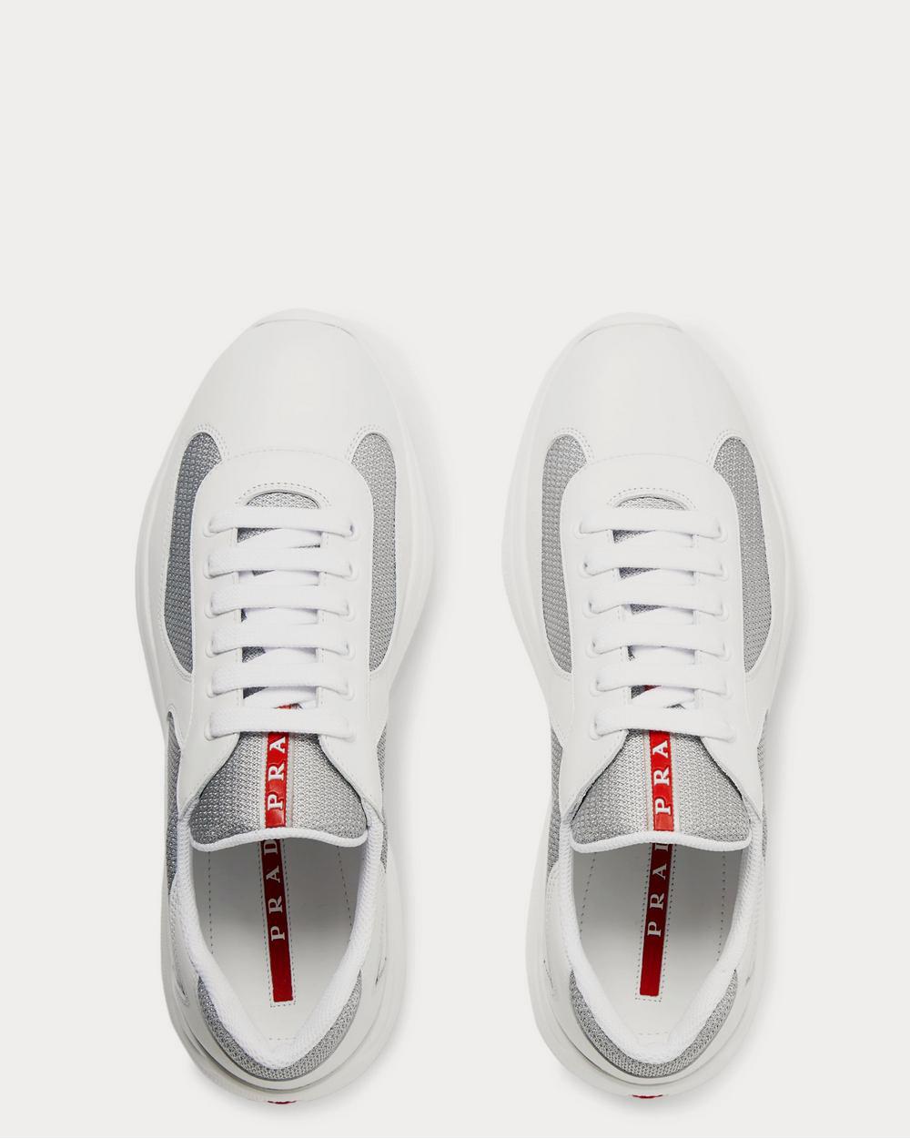 Prada America's Cup Leather and Mesh  White low top sneakers - 6