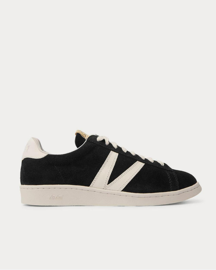 Visvim Corda-Folk Leather-Trimmed Suede Black low top sneakers