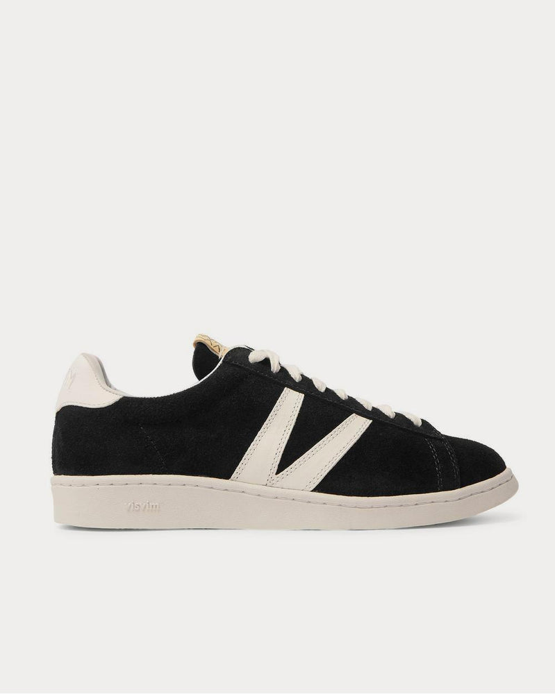 Visvim Corda-Folk Leather-Trimmed Suede  Black low top sneakers - 1