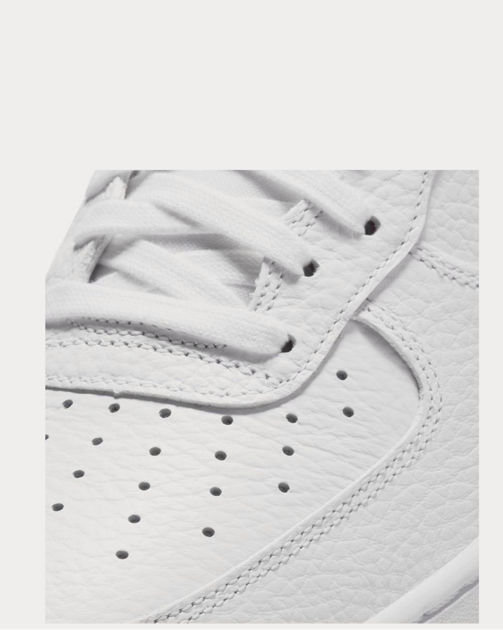 Nike Air Force 1 LV8 Calf Hair and Croc-Effect Full-Grain Leather  White low top sneakers - 5