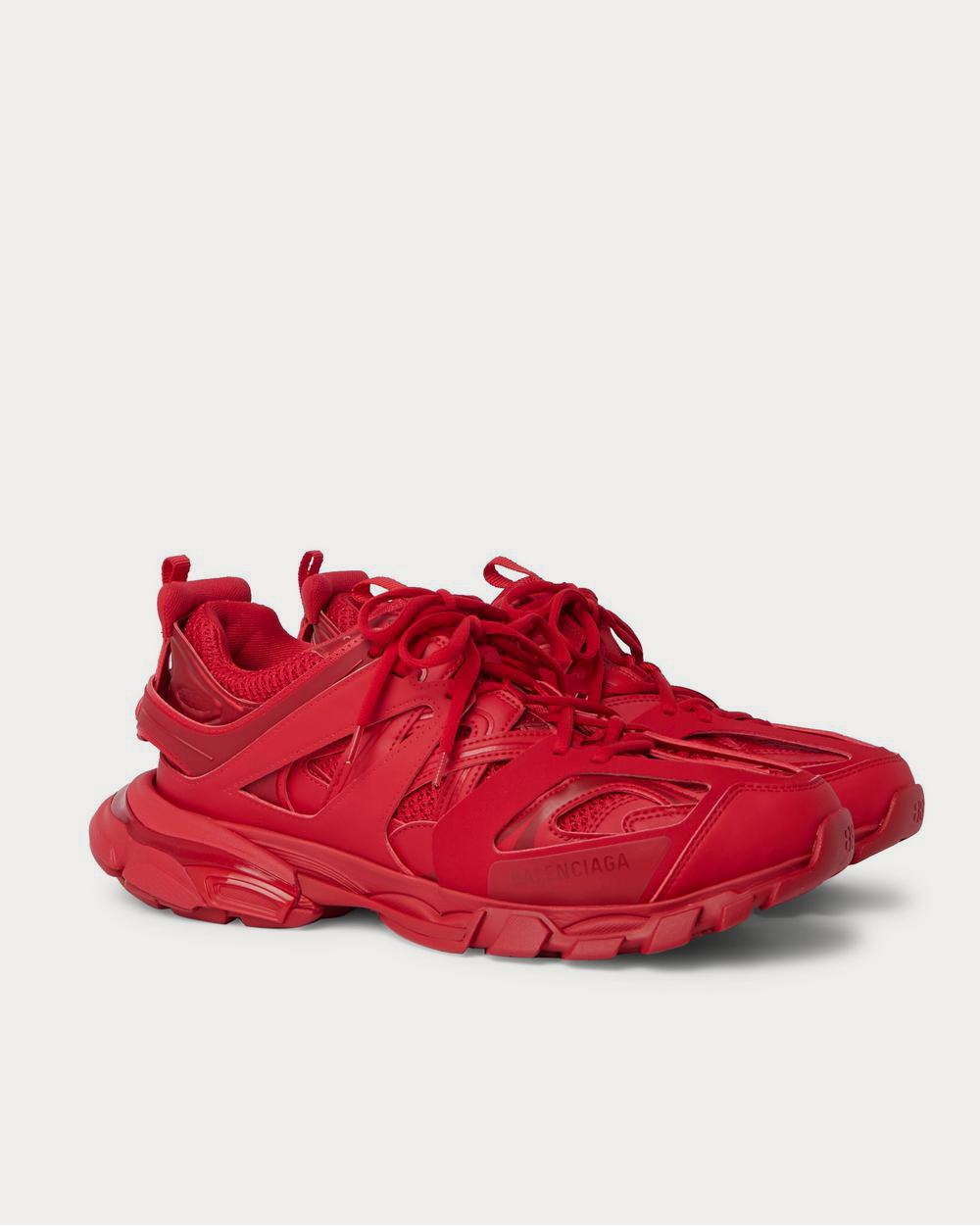 Balenciaga Track Nylon, Mesh and Rubber  Red low top sneakers - 2