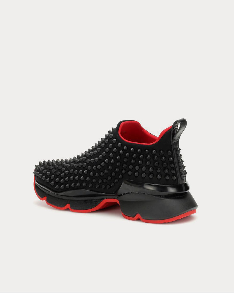 Christian Louboutin Spike Sock Black Low Top Sneakers - 3