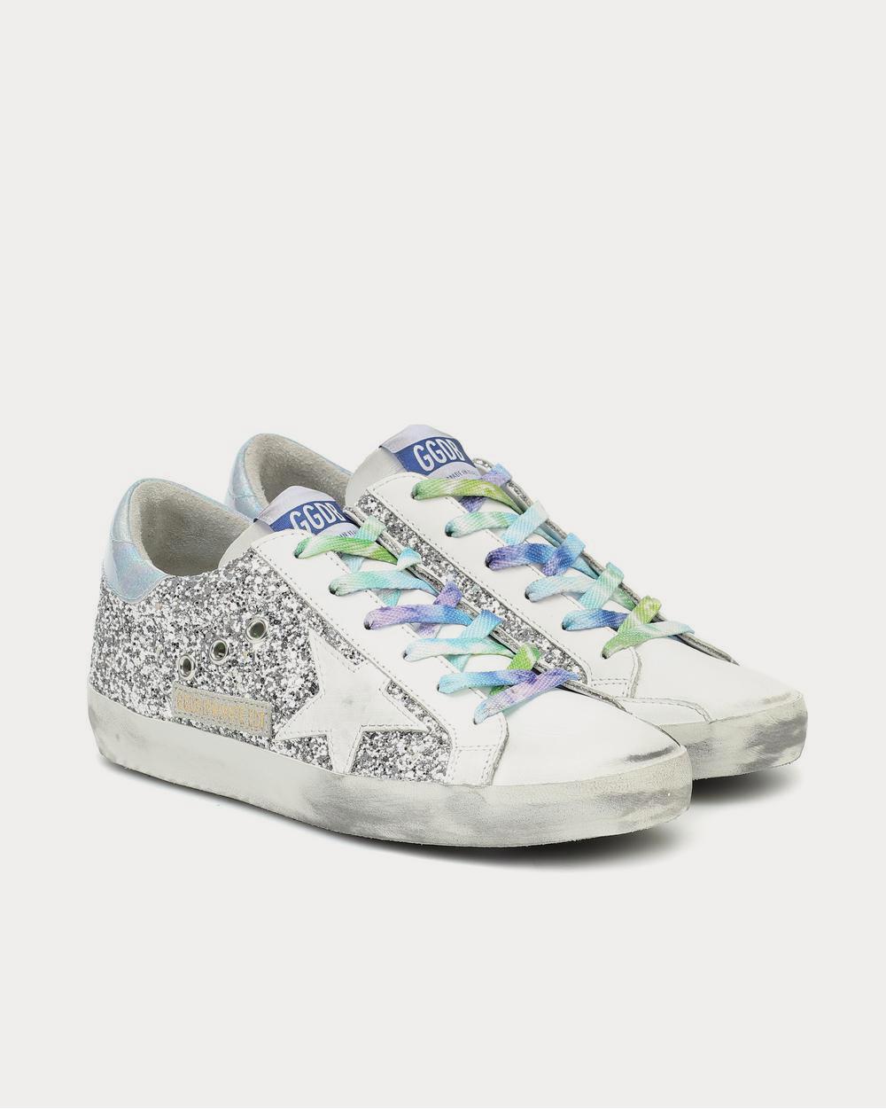 Golden Goose Superstar Silver Glitter Low Top Sneakers - 2