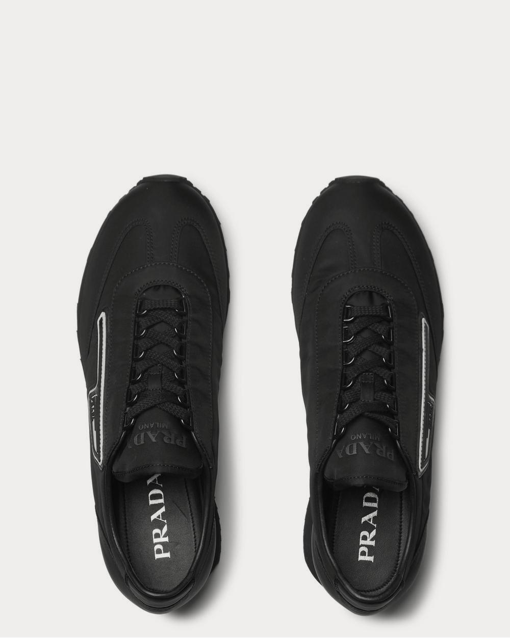 Prada Milano 70 Rubber and Leather-Trimmed Nylon  Black low top sneakers - 6